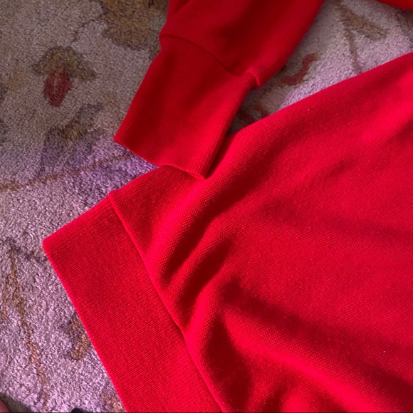 Vintage Red Cozy izod Grandpa Cardigan - Picture 6 of 8
